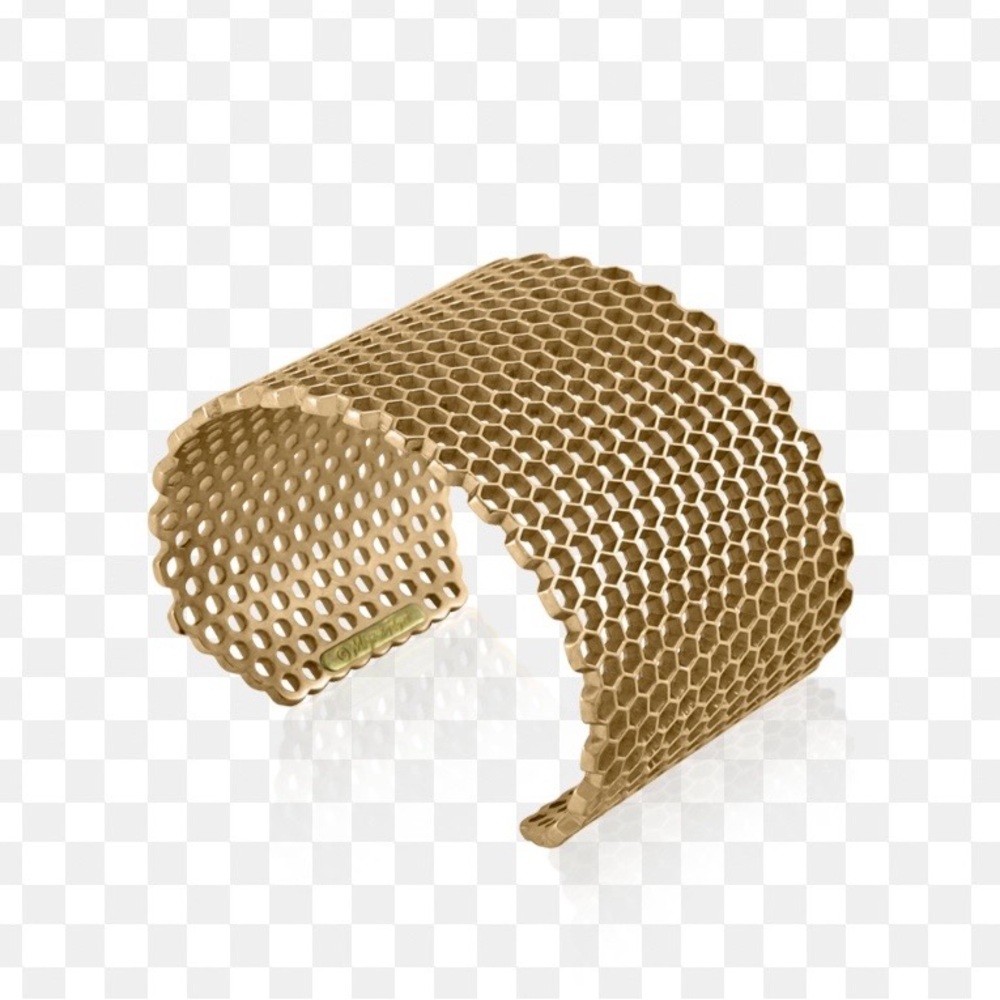 Bronze Honeycomb Cuff Bracelet